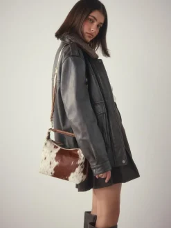 Discount Next Leather Scooped Hand Held Bag Animal