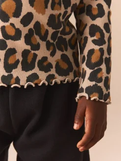 Next Cotton Rich Long Sleeve Rib T-Shirt (3mths-7yrs)^ T-Shirts