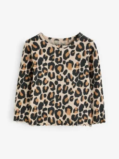 Next Cotton Rich Long Sleeve Rib T-Shirt (3mths-7yrs)^ T-Shirts