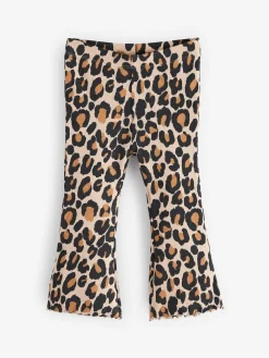 Clearance Next Animal Leopard Print Rib Flare Leggings (3mths-7yrs)