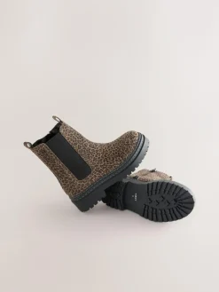 Next Standard Fit (F) Leather Chunky Chelsea Boots^ Boots & Wellies