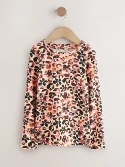 Clearance Next Animal Long Sleeve Ribbed T-Shirts 4 Pack (3-16yrs)