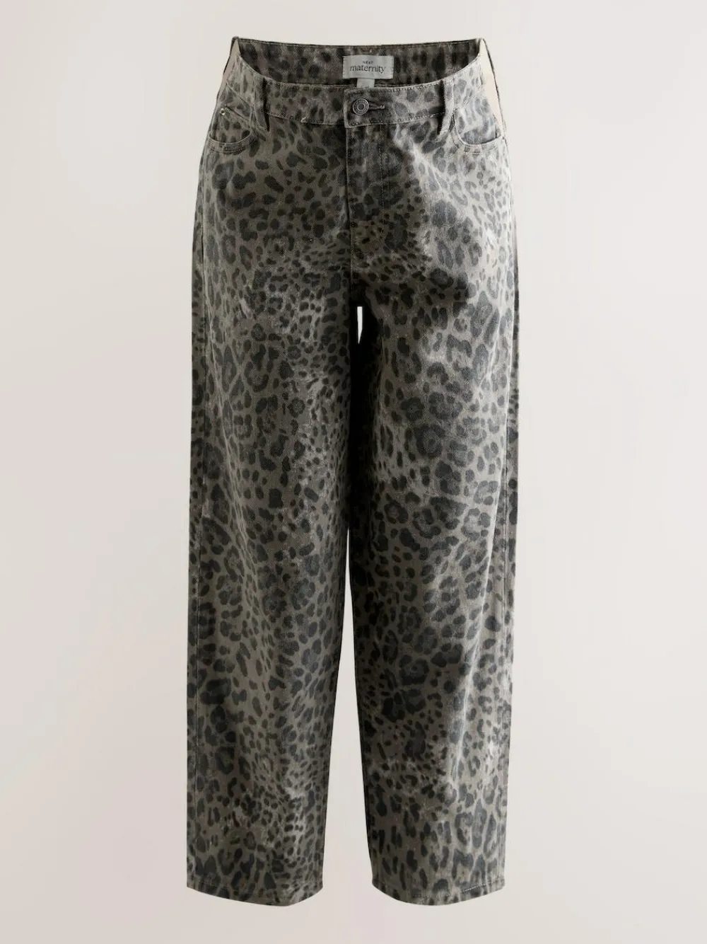 New Next Maternity Barrel Denim Jeans Animal Print