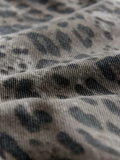 New Next Maternity Barrel Denim Jeans Animal Print