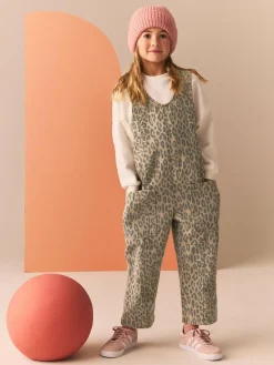 Next Slouchy Dungarees (3-16yrs) Animal
