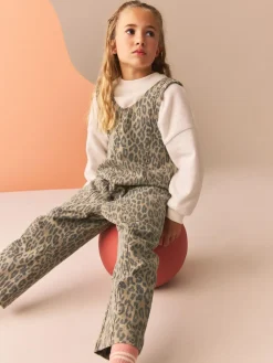 Next Slouchy Dungarees (3-16yrs) Animal