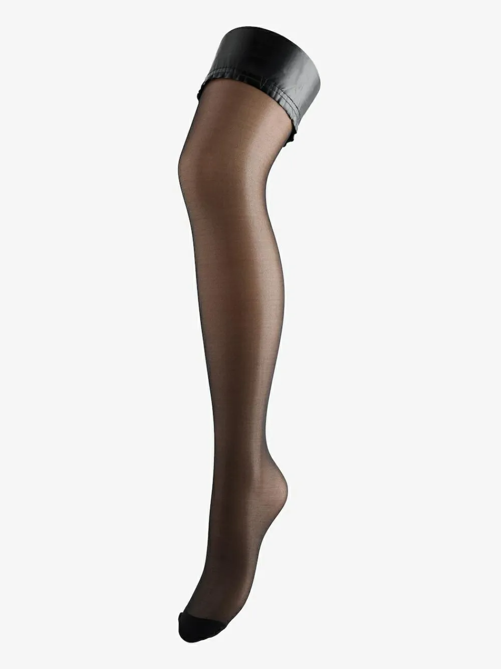 Ann Summers Black PU Plain Seamed Tights