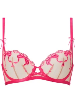 Ann Summers Pink Bound By Love Non Pad Balcony Bra^Women Bras