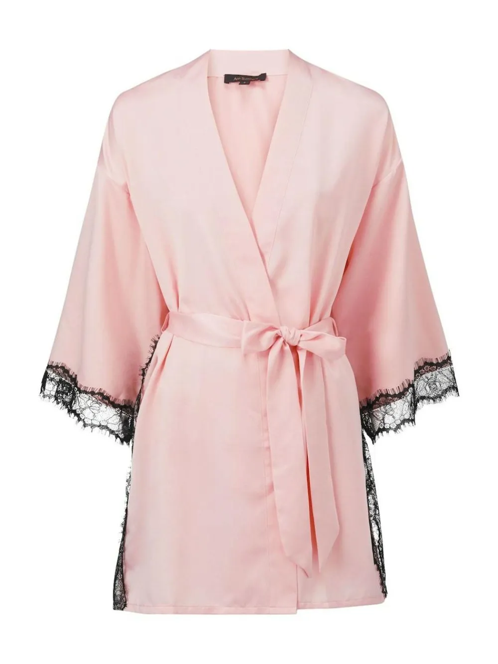 Online Ann Summers Satin Cherryann Robe Dressing Gown Pink