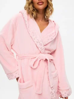 Best Ann Summers Signature Sparkle Fluffy Robe Pink