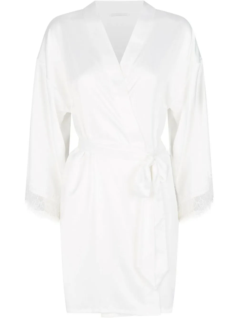 Clearance Ann Summers Satin Cherryann Robe Dressing Gown White