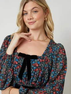 Another Sunday Bow Detail Milkmaid Midi Dress^Women Midi Dresses