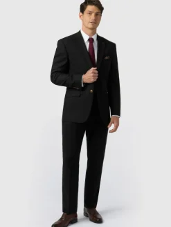 Antique Rogue Black Blake Texture Regular Jacket^ Black Suits