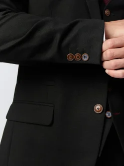 Antique Rogue Black Blake Texture Regular Jacket^ Black Suits