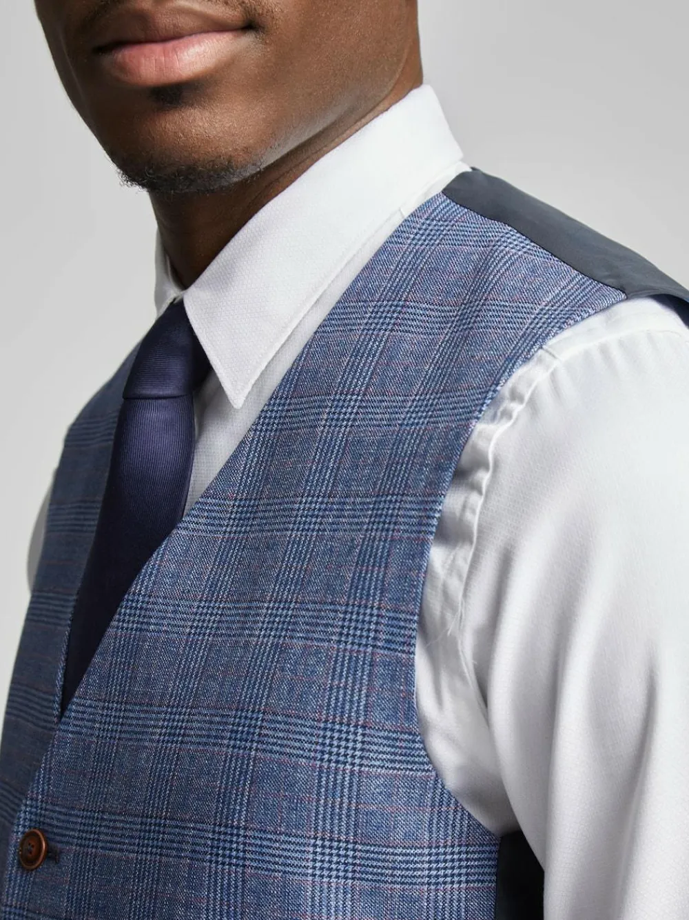 Antique Rogue Blue Hemlock Check waistcoats