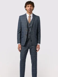 Antique Rogue Blue Lenox Check Jacket^ Blue Suits