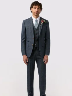 Clearance Antique Rogue Blue Maverick Hbone Check Jacket