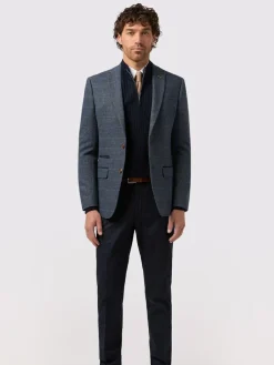 Clearance Antique Rogue Blue Maverick Hbone Check Jacket