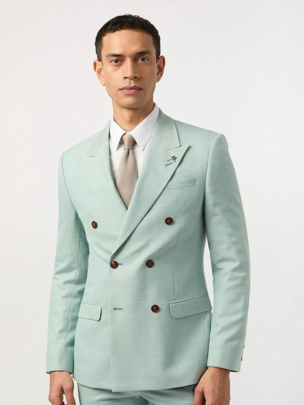 Discount Antique Rogue Blue Slim Seafoam Texture DB Jacket