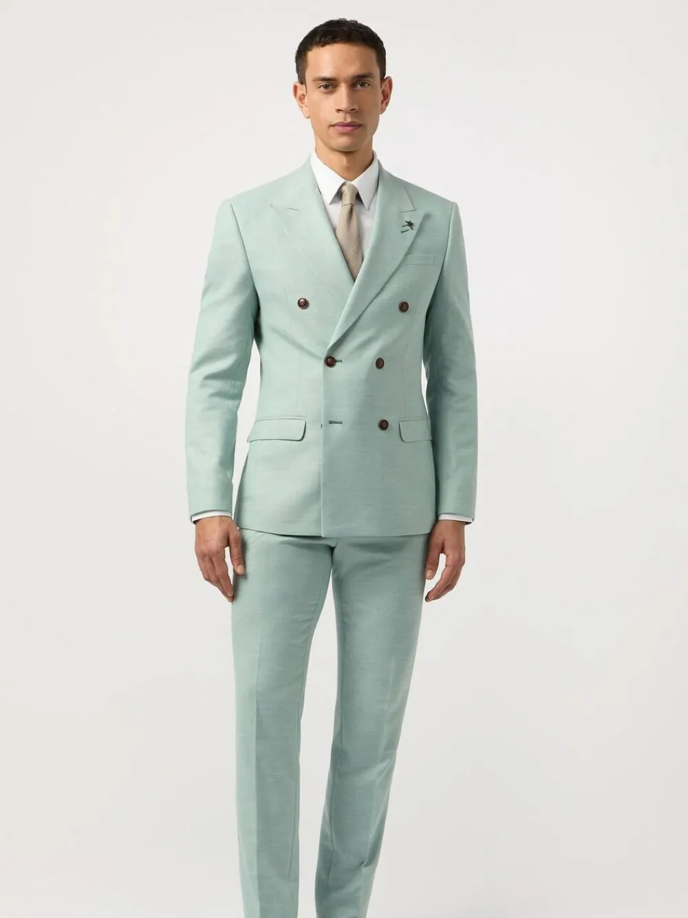 Discount Antique Rogue Blue Slim Seafoam Texture DB Jacket