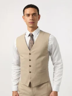 Antique Rogue Gold Plain Slim Waistcoat^ Vests