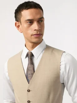 Antique Rogue Gold Plain Slim Waistcoat^ Vests