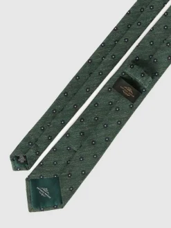 Clearance Antique Rogue Green Linen Blend Daisy Geo Tie