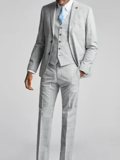 Antique Rogue Grey Agate Taupe Check Jacket^ Grey Suits