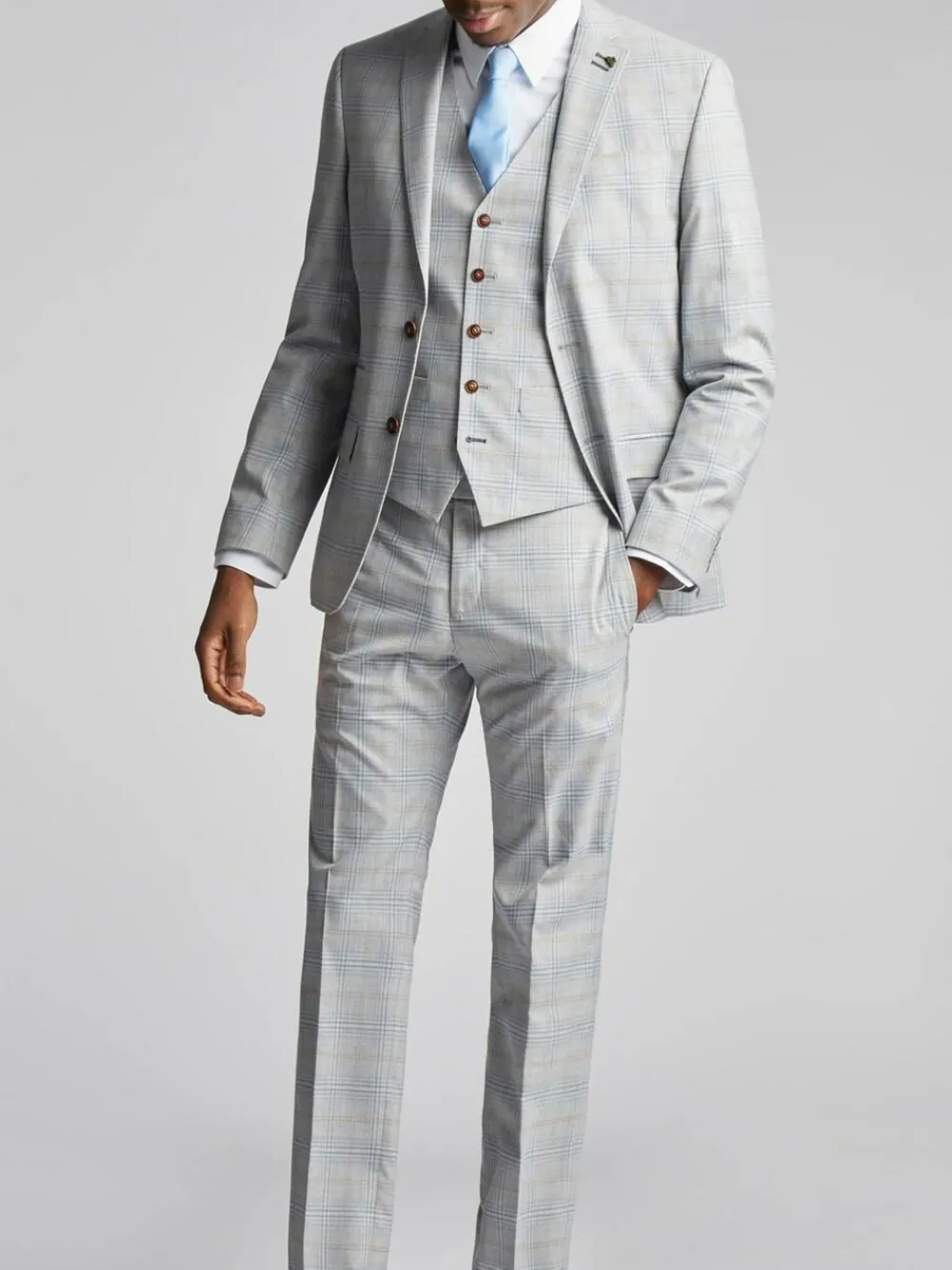 Antique Rogue Grey Agate Taupe Check Jacket^ Grey Suits