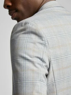 Antique Rogue Grey Agate Taupe Check Jacket^ Grey Suits