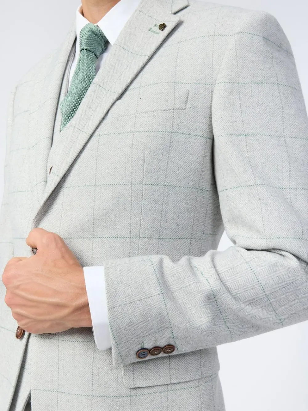 Hot Antique Rogue Grey Alva Check Tweed Jacket