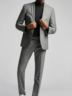 Antique Rogue Grey Blake Texture Jacket^ Grey Suits