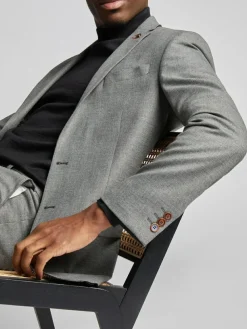 Antique Rogue Grey Blake Texture Jacket^ Grey Suits