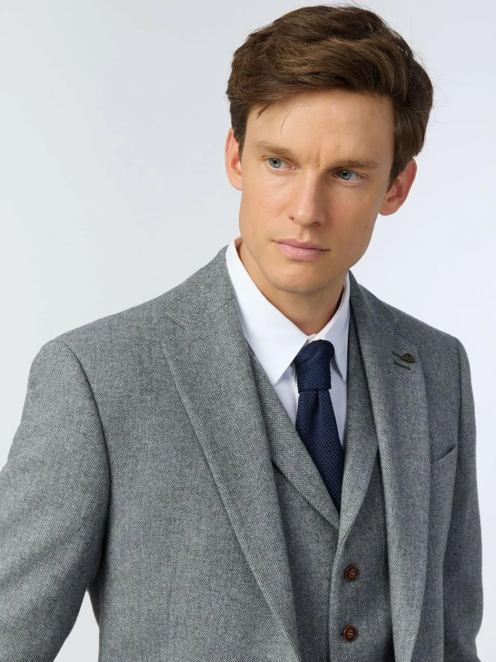 Antique Rogue Grey Herringbone Tweed Jacket^ Suits & Tuxedos|Grey Suits