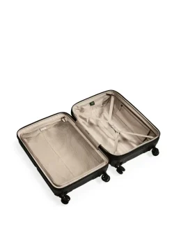 New Antler Medium in Single Stripe Luggage Bag Black