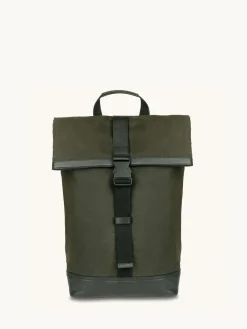 Hot Apatchy Green The Cavendish Waxed Canvas & Leather Backpack