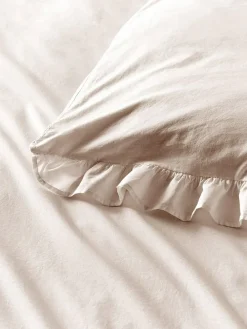 Clearance Appletree Berry Cassia Frill Duvet Cover Set Natural