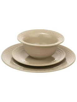 Artisan Street 12 Piece Natural Leaf Stone Dinner Set^ Dinner Sets & Pasta Bowls|Branded Kitchenware