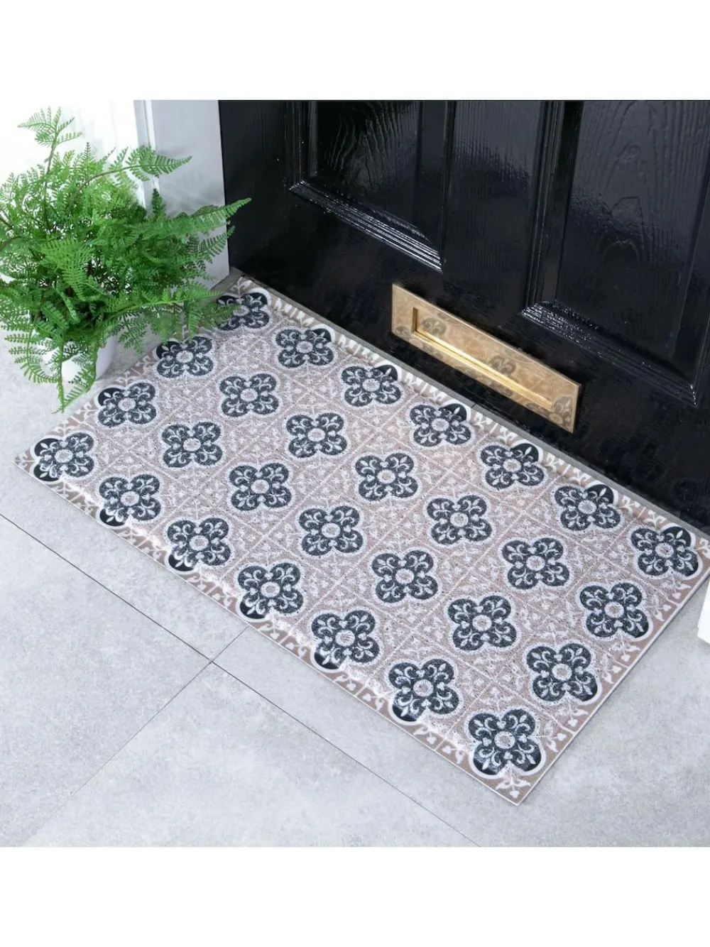 Artsy Mats Beige Mosaic Doormat^ Rugs & Runners