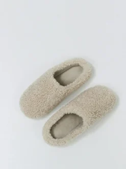 Aruelle Amy High Back Fluffy Cream Slippers^Women Slippers