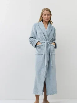 Aruelle Blue Pin Stripe Lea Long Robe^Women Bathrobes