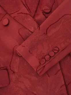 Reiss Atelier Red Ottelie Atelier Jacquard Double-Breasted Blazer^Women Suits & Tailoring