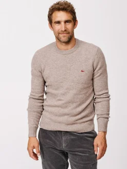 Online Aubin Phillips Lambswool Natural Crew Neck Jumper