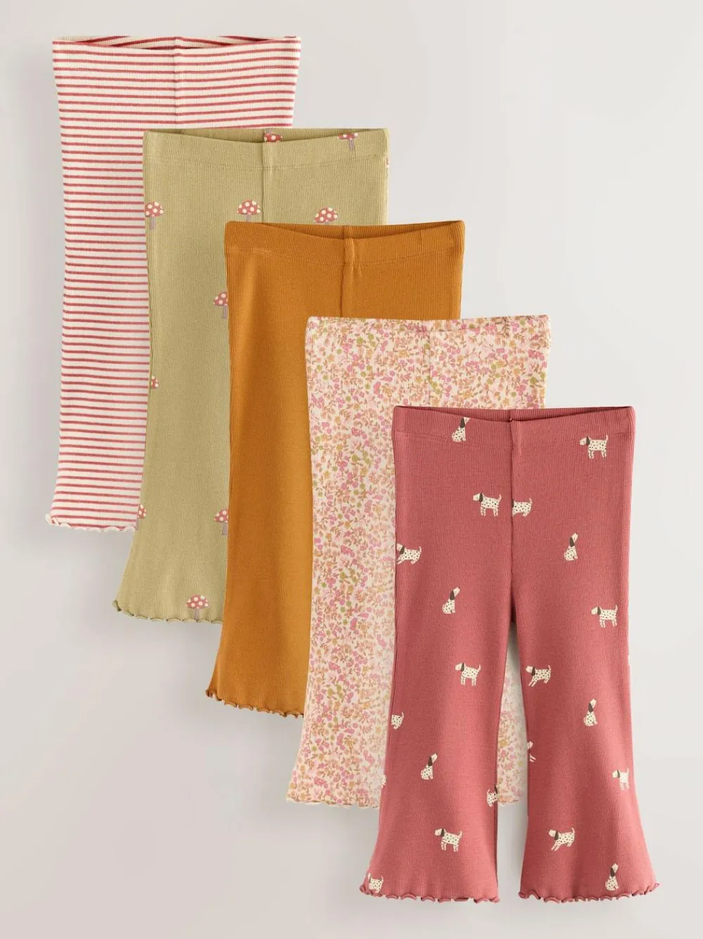 New Next Flared Leggings 5 Pack (3mths-7yrs) Autumnal Orange