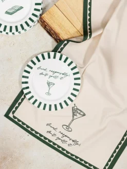 Avalon Home Forest Green Drink Responsibly Dessert Plate^ Dinner Sets & Pasta Bowls