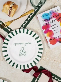 Online Avalon Home Forest Green Excuse You Dessert Plate