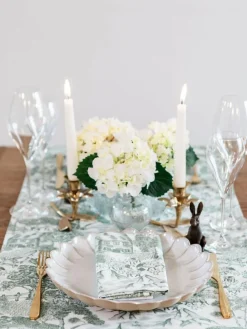 Avalon Home Green Lake District Toile Table Runner^ Table Linen, Placemats & Coasters