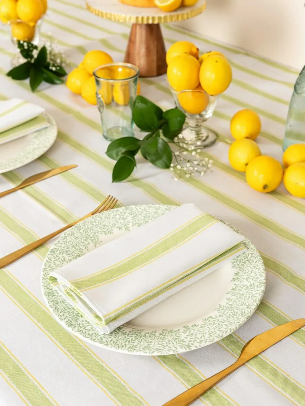 Avalon Home Multi Ticking Stripe Napkins Set of 2^ Table Linen, Placemats & Coasters|Branded Kitchenware