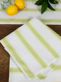 Avalon Home Multi Ticking Stripe Napkins Set of 2^ Table Linen, Placemats & Coasters|Branded Kitchenware
