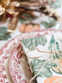 Avalon Home Set of 2 Green Fallen Gourds Napkins^ Table Linen, Placemats & Coasters